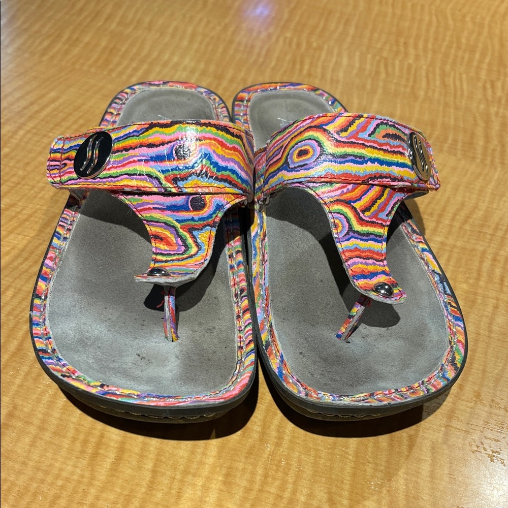Alegria Multicolored Patterned Sandals